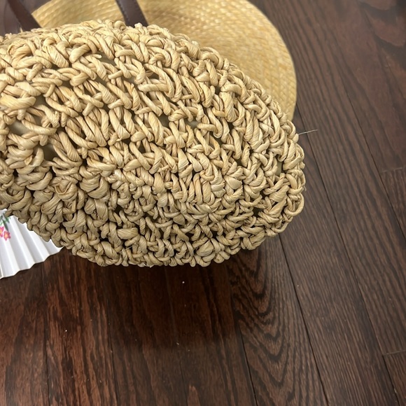 Vintage shoulder Cottagecore  Straw Bag - Picture 7 of 10